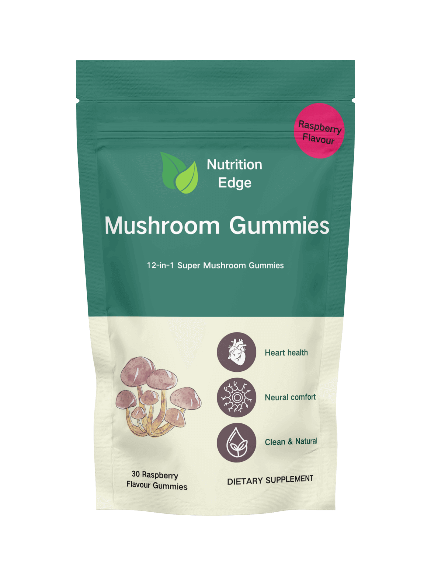 Nutrition Edge 12-in-1 mushroom gummies for brain & immunity
