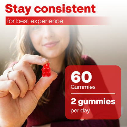 Advanced Multi-Collagen Complex Gummies (Types I, II, III, IV, V) | Strawberry